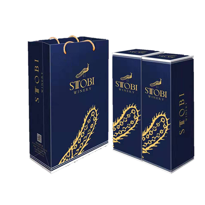 北马其顿STOBI蓝色两支装红酒礼盒-750ML红
